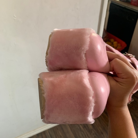 Dolls Kill Sugar Baby Faux Fur Rave Platforms - Picture 5 of 6